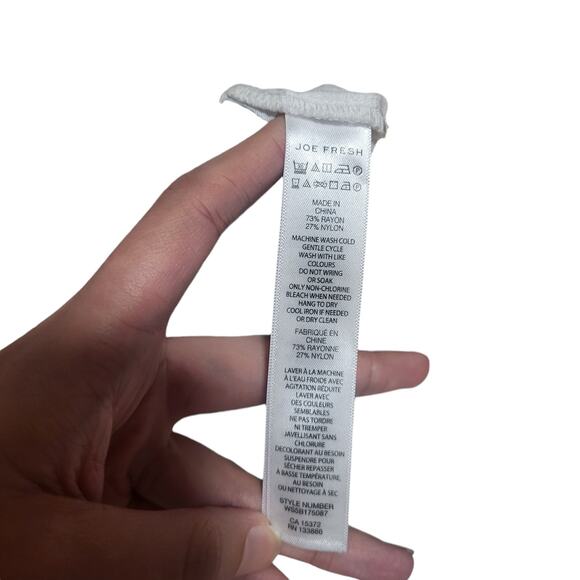 Joe fresh white semi sheer shorts with pockets, size 4 - Picture 5 of 5